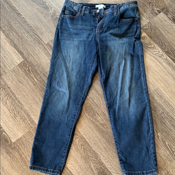 Cleo Blue Straight Leg Jeans with Faded Wash - Picture 1 of 4